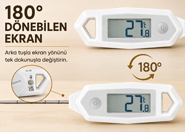 TFA 30.1064.02 Saplama Problu Su Geçirmez Gıda Termometresi - Mıknatıslı Arka Yüzey