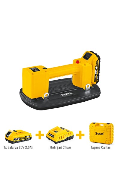 SGS SGS5418 Akülü Vakumlu Seramik Cam Ahşap Vantuzu - 20 Volt 2 Amper 200 KG