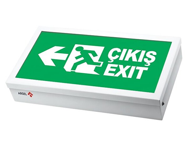 Arsel Ekolite A11202-A112-213A AE-6213-L Acil Çıkış Yönlendirme Armatürü Sürekli ve Kesintide 180 DK Yanan 20xF LED