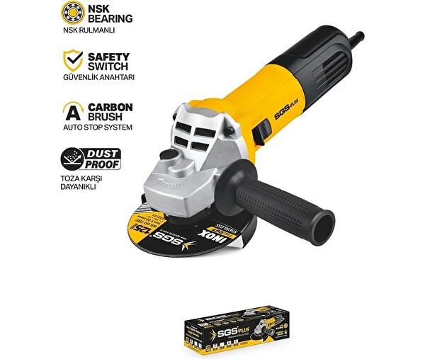 SGS SGS5036 1400W 125 MM Devir Ayarlı Endüstriyel Avuç Taşlama Makinesi
