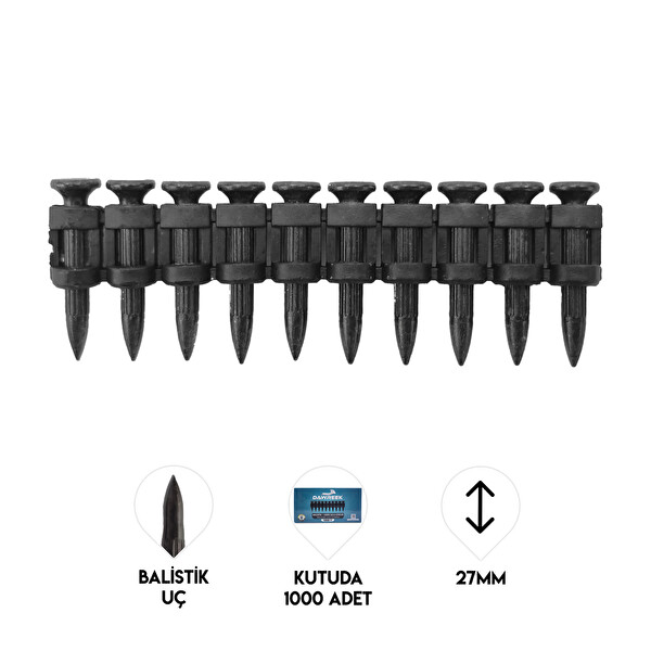 Dawreek Balistik Uçlu Çivi 27MM