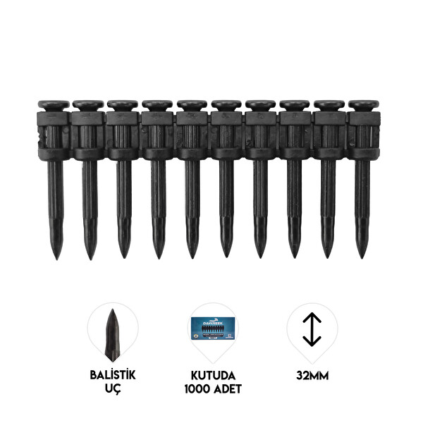 Dawreek Balistik Uçlu Çivi 32MM