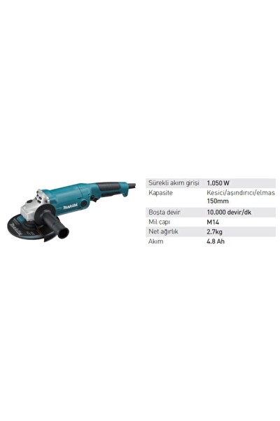 Makita GA6010 1050W Avuç Taşlama Makinesi