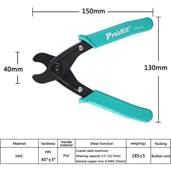 Proskit 608-330 Kablo Kesici Soyucu Pense