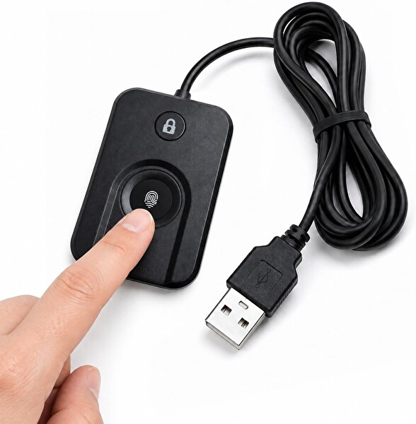 Coverzone ZR1343 Notebook ve PC Uyumlu 508 DPI ENT USB Parmak İzi Okuyucu