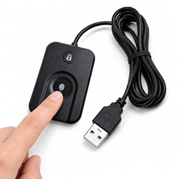 Coverzone ZR1343 Notebook ve PC Uyumlu 508 DPI ENT USB Parmak İzi Okuyucu
