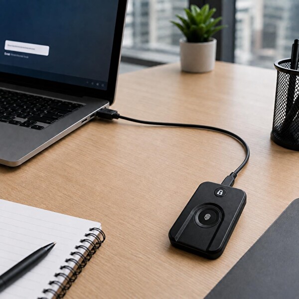 Coverzone ZR1343 Notebook ve PC Uyumlu 508 DPI ENT USB Parmak İzi Okuyucu