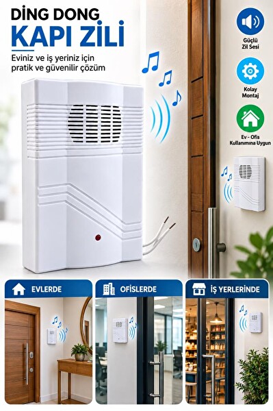Şahnet Ding Dong Kapı Zili – Pilli Kablolu Elektronik Zil