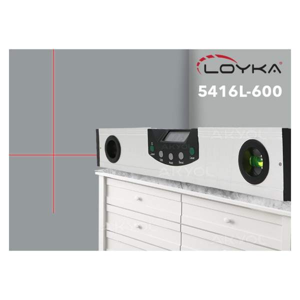 Loyka 5416L-600 Derece ve Yüzde Ölçümlü Mıknatıslı Çantalı 60 CM Lazerli Dijital Su Terazisi