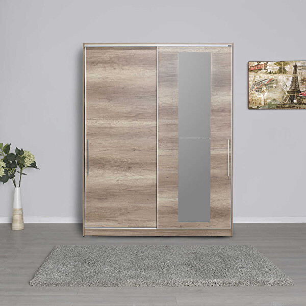 Adore Mobilya Sürgü Kapılı Aynalı Tori Gardırop