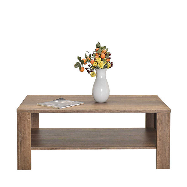 Adore Mobilya New Line Dikdörtgen Oslo Ceviz Orta Sehpa