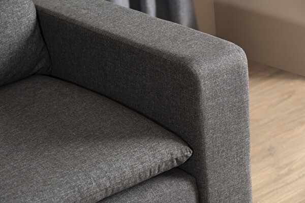 Pafu Lungo Modüler Keten Gri Köşe Takımı L Koltuk