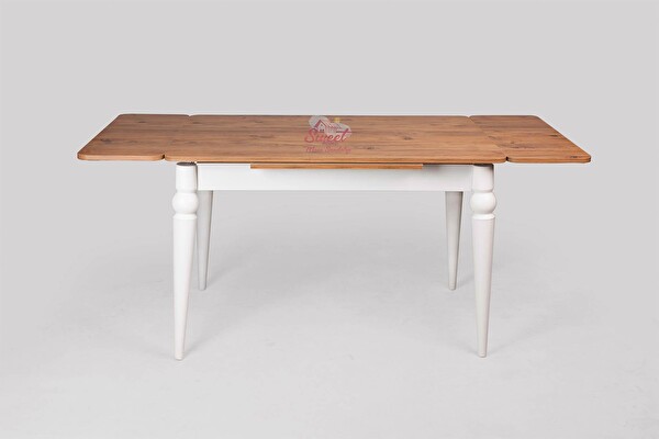 Sweet Home 75x80x120 CM Yanlardan Açılır Topkapı Ayak Yakamoz Antik Çam Masa