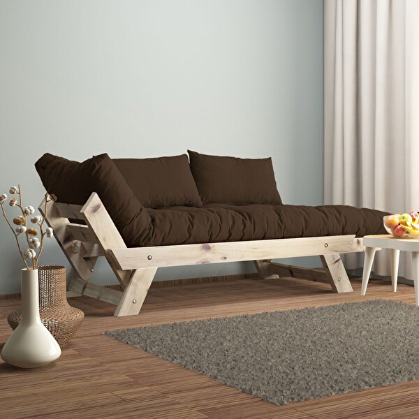 Woodesk Adalar CPT8123-210 Masif Natural-Kahverengi 2'li Kanepe