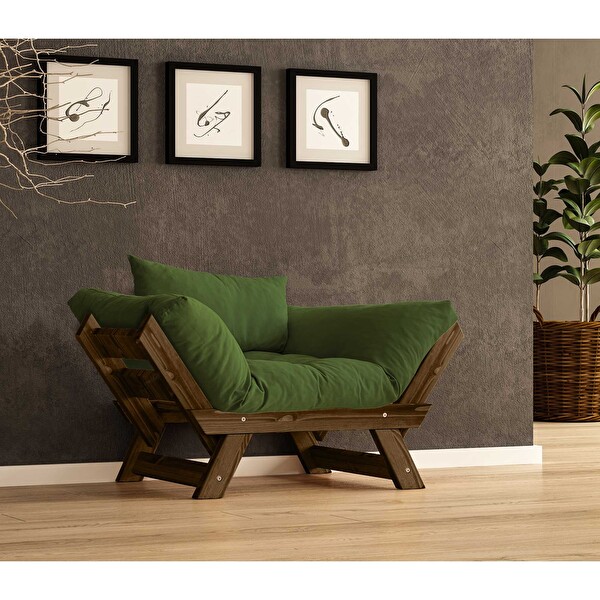 Woodesk Adalar CPT8140-140 Masif Ceviz-Yeşil Berjer