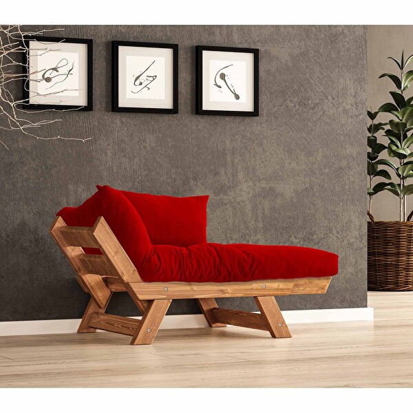 Woodesk Adalar CPT8155-140 Masif Tik-Kırmızı Berjer