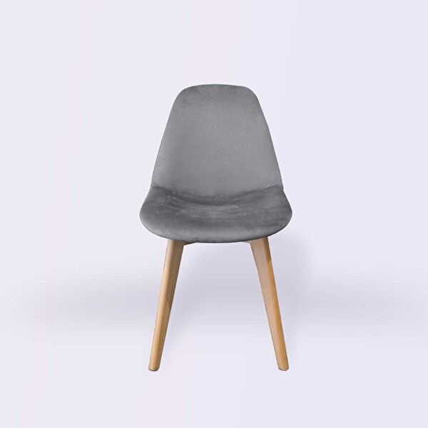 Woodesk Dallas SND3023-GRI Ağaç Ayaklı Gri Sandalye