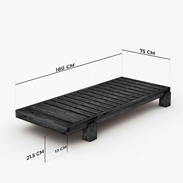 Woodesk Arin CPT8378-200 Masif Tik-Lacivert Sedir