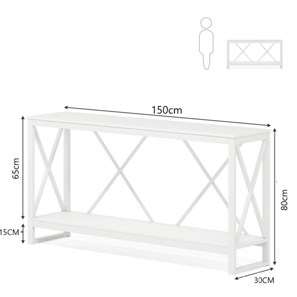 Zizuva tasarım 80x150 CM Beyaz Konsol ve TV Ünitesi