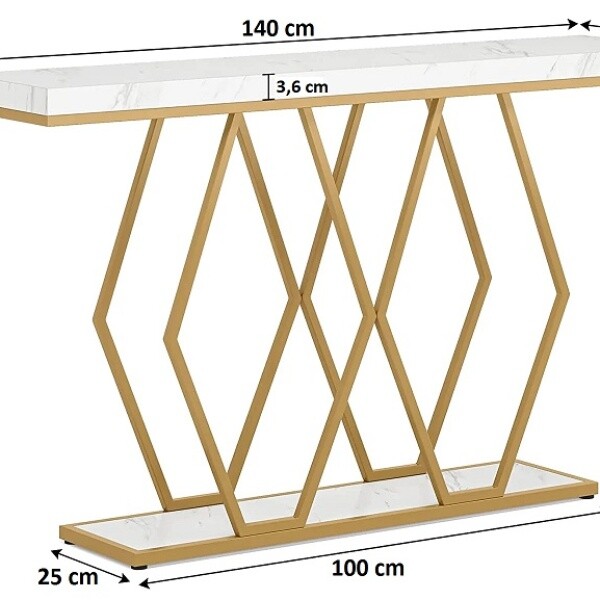 Zizuva Tasarım 140x90x30 CM Gold Konsol