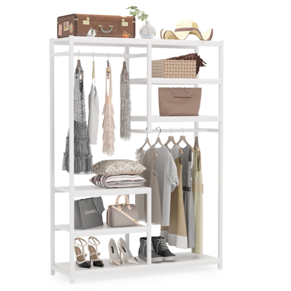 Zizuva Tasarım 180x120x40 CM Beyaz Açık Gardırop