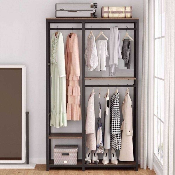 Zizuva Tasarım 120x190x50 CM 3 Katlı Açık Gardırop