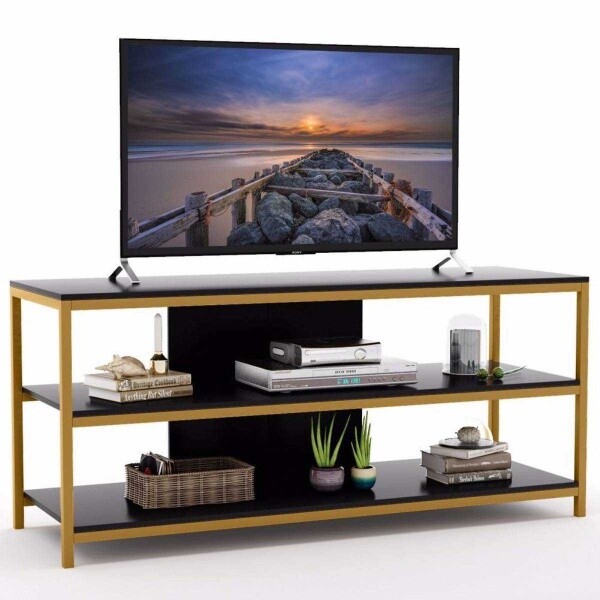 Zizuva Tasarım 80x140x40 CM Gold Ev ve Ofis TV Sehpası