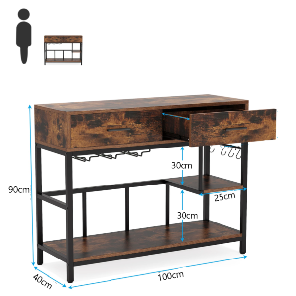 Zizuva Tasarım 100x90x40 CM Mutfak Düzenleyici Dolap