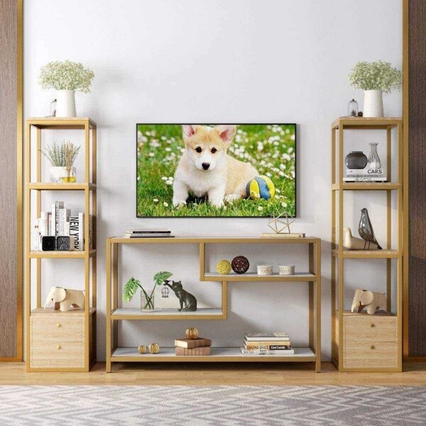 Zizuva Gold Tasarım 120x75x40 CM TV Sehpası