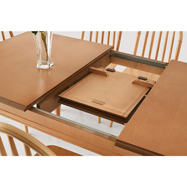 Sivas Gözde Mobilya Soho 80x120 CM Miray Ağaç Açılır Yemek Masa Sandalye Takımı