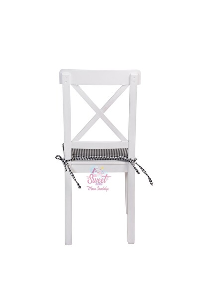 Sweet Home Arin 4 Adet Ahşap Sökülebilir Oturum Beyaz Sandalye