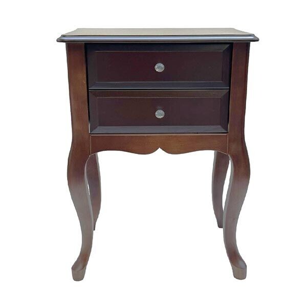 Zerenland 69x44x34 CM 2 Çekmeceli Ahşap Komodin Ceviz