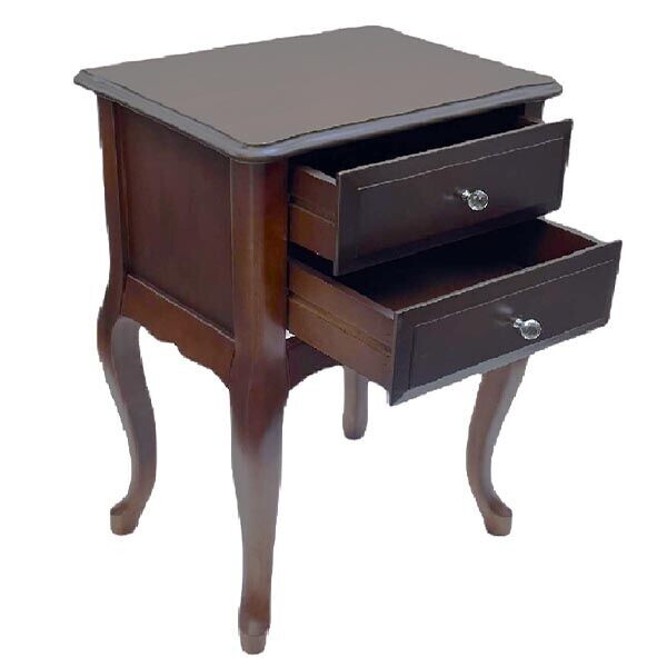 Zerenland 69x44x34 CM 2 Çekmeceli Ahşap Komodin Ceviz