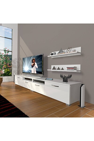 Decoraktiv EKO 220R SLM Parlak Beyaz TV Ünitesi