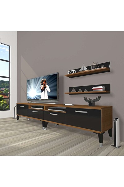 Decoraktiv
										 EKO 220R SLM Silver Ceviz - Siyah TV Sehpası