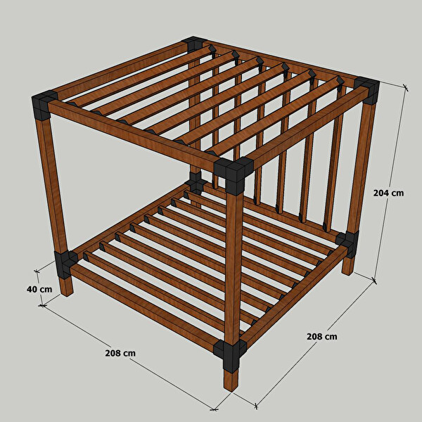 Mandu Ahşap Loca (Dış Mekan Yatak)