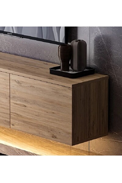 BMdekor TV Sehpası Norm Duvara Monte Atlantikçam LED Işıklı 160 CM