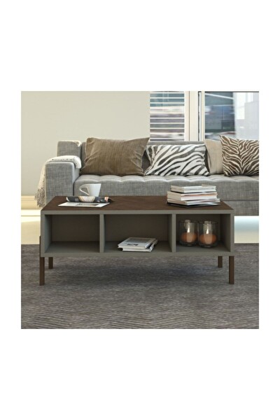 BMdekor Orta Sehpa Leno Demir Ayak Kahve