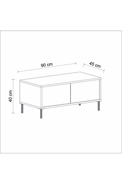 BMdekor Orta Sehpa Kozan Beyaz Gold
