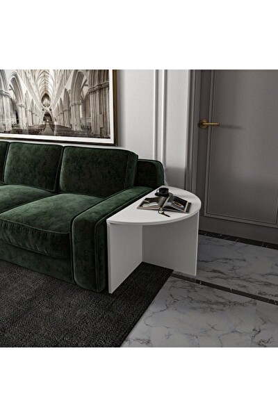 BMdekor Orta Sehpa Aksu Beyaz 2'li