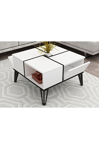 BMdekor Orta Sehpa Nova Beyaz Siyah