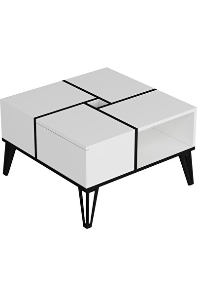 BMdekor Orta Sehpa Nova Beyaz Siyah