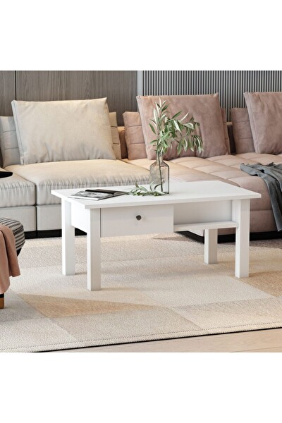 BMdekor Orta Sehpa Loft Beyaz