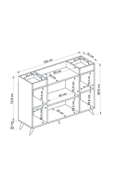 BMdekor Çok Amaçlı Dolap Yaser Beyaz
