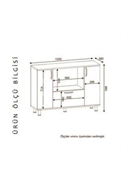 BMdekor Çok Amaçlı Dolap Perro Klasik Beyaz