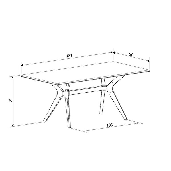 Adore Mobilya Luna Yemek Masası-Florida Meşe 181x75x90 CM