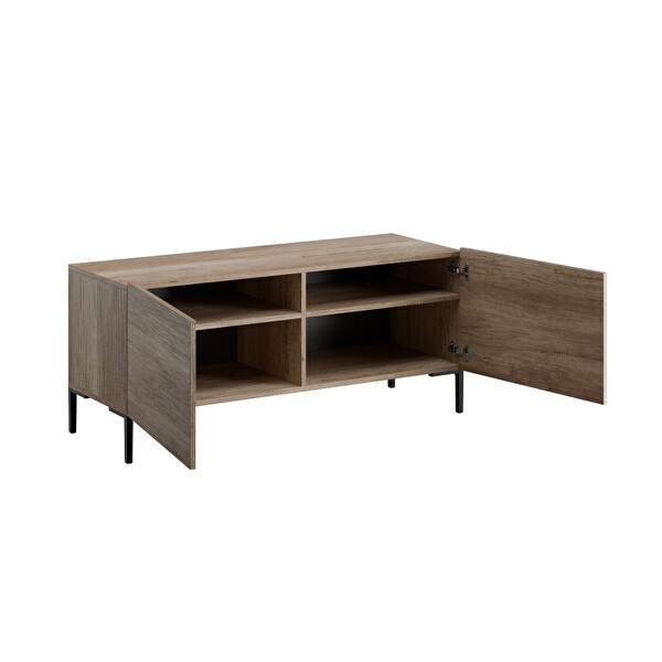 Adore Mobilya Roma Kapaklı Tv Ünitesi-Açık Ceviz 120x53x43 CM