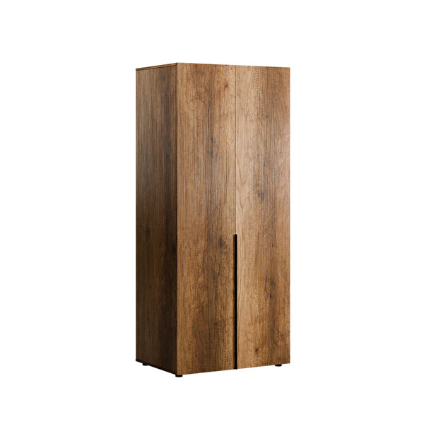 Adore Mobilya Oryana 2 Kapaklı Ara Bölmeli Gardırop-Koyu Ceviz 90x210x62 CM