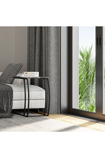 Adore Mobilya Profile C Sehpa - Mermer Desenli 50x62x35 CM