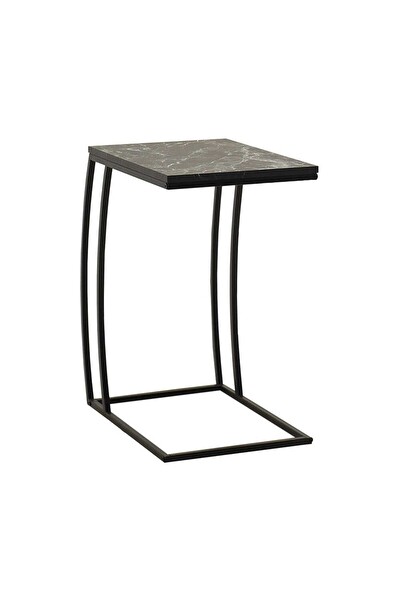 Adore Mobilya Profile C Sehpa - Mermer Desenli 50x62x35 CM